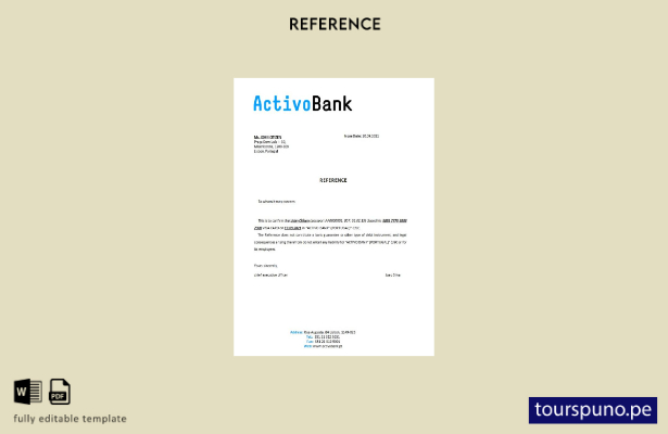 lista para imprimir plantilla de referencia de cierre de Portugal Activobank